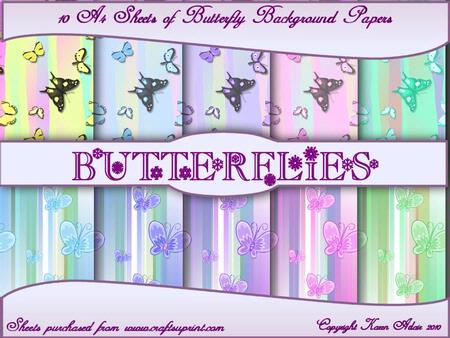 Butterflies 'n Stripes Paper Pack