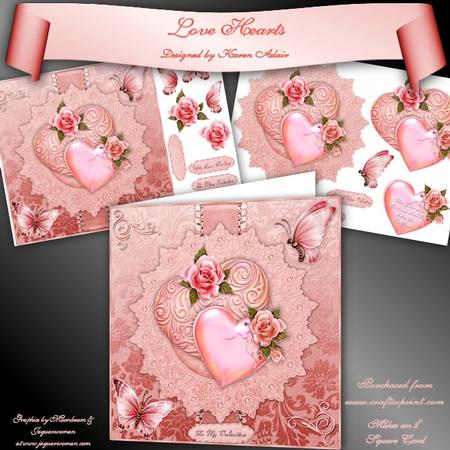 Love Hearts - 8" Square Card Mini-kit