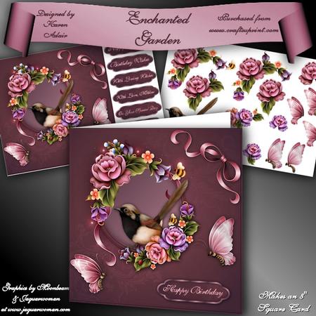Enchanted Garden 8" Square Card Mini-kit