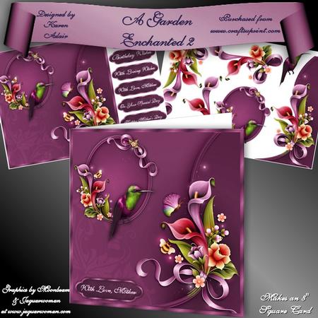 A Garden Enchanted 2 - 8" Square Card Mini-kit