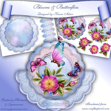 Blooms & Butterflies Scallop Wobble Card Mini Kit