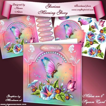 Glorious Morning Glory 8" Square Card Mini-kit