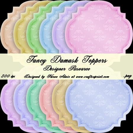 Fancy Damask Toppers