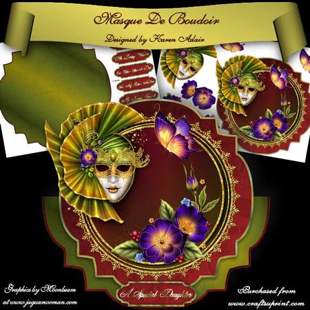 Masque De Boudoir Elegant Shaped Wobble Card