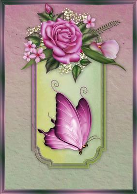 Delightful in Pink A4 Card Front