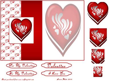 Heart Valentine Fold Back Card