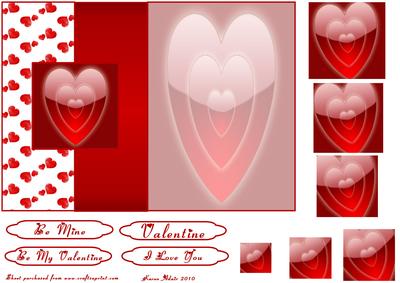 Valentine Heart Fold Back Card