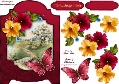 Pretty Petunias Screen Card Front