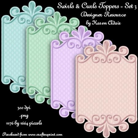 Swirls & Curls Toppers - Set 3 - Designer Resource