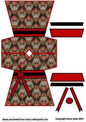Peace Kimono Shaped Card