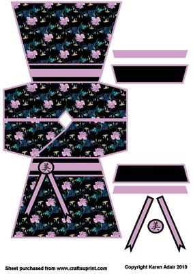 Beauty Kimono Shaped Card 5