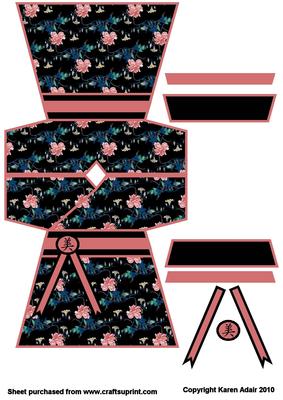 Beauty Kimono Shaped Card 6