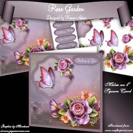 Rose Garden 8" Sqaure Card Mini-kit