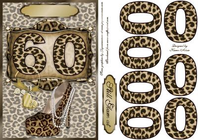 Still Glam at 60 - 3D Embellishment Card