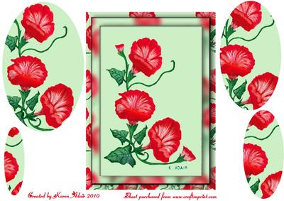 Red Lily Pyramid Card Front