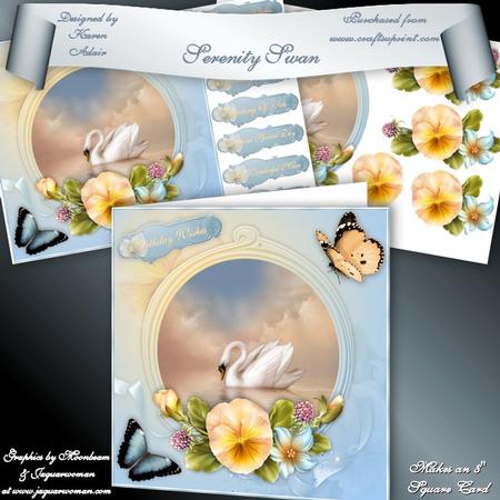 Serenity Swan 8" Square Card Mini-kit