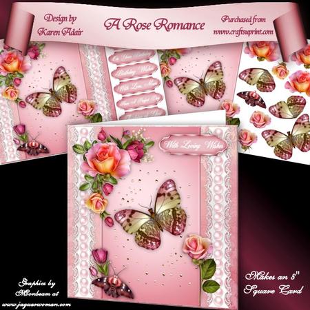 A Rose Romance 8" Square Card Mini-kit