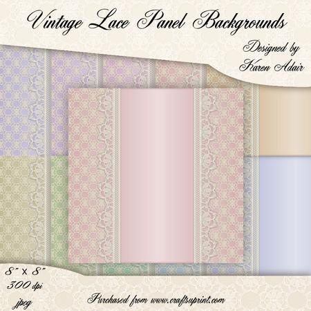 Vintage Lace 8" x 8" Backgrounds/card Fronts