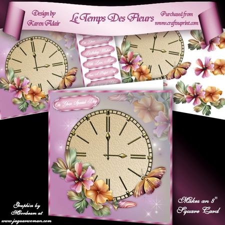 Le Temps Des Fleurs 8" Square Card Mini-kit