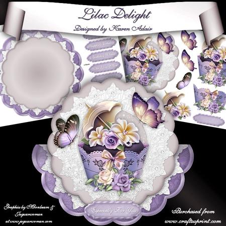 Lilac Delight Scallop Wobble Card Mini-kit