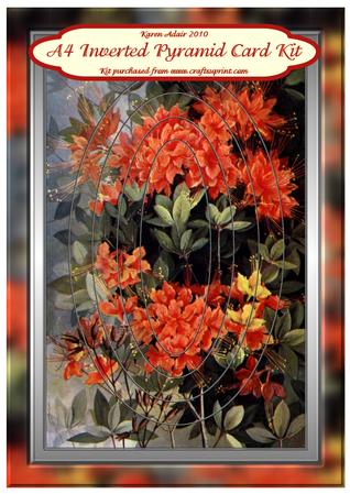 Rhododendrons - A4 Inverted Pyramid Card Kit