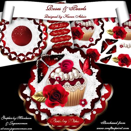 Roses & Pearls Scallop Wobble Card Mini-kit