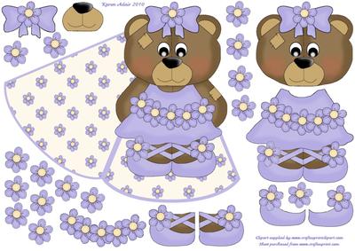 'lilac' - the Ballerina Bear Step-by-step