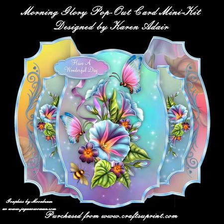 Morning Glory Pop-out Card Mini-kit