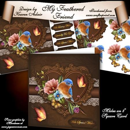 My Feathered Friend 8" Square Card Mini-kit