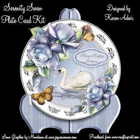 Porcelain Swan Plate Card Kit