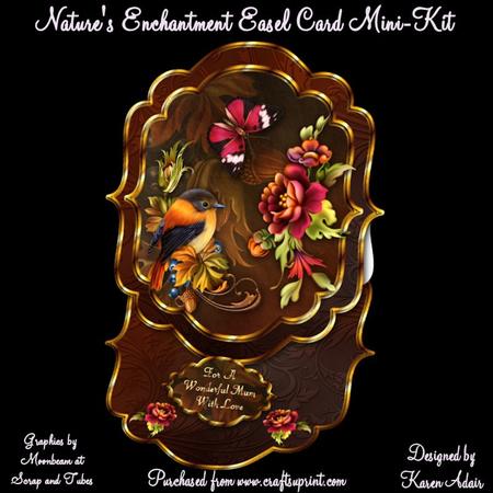 Natures Enchantment Bracket Shaped Easel Card Min-kit