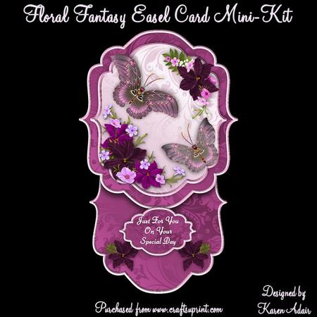 Floral Fantasy Bracket Shaped Easel Card Min-kit