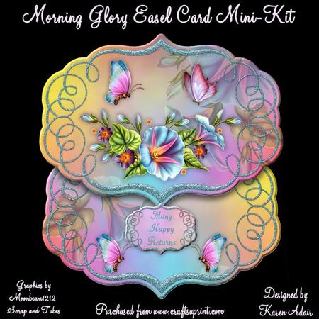 Morning Glory Shaped Easel Card Min-kit