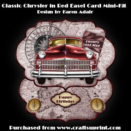Classic Chrysler in Red Easel Card Mini-kit