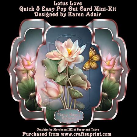 Lotus Love Quick & Easy Pop-out Card Mini-kit