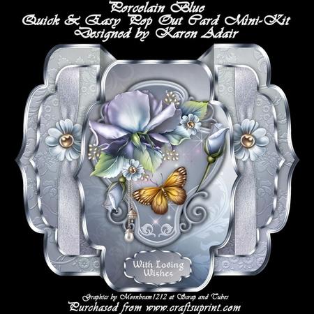 Porcelain Blue Quick & Easy Pop-out Card Mini-kit