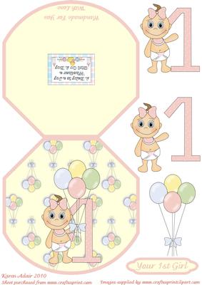 Your 1st Girl - New Octagon Shaped Wobble Card