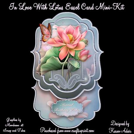 In Love with Lotus Bracket Shaped Easel Card Mini-kit