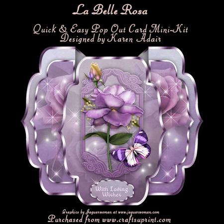 La Belle Rosa Quick & Easy Pop-out Card Mini-kit