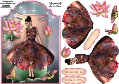 A Lotus Dream - Shaped Card Front with Step by Step