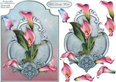 Lovely Lilies - Shaped Card Front with Step by Step