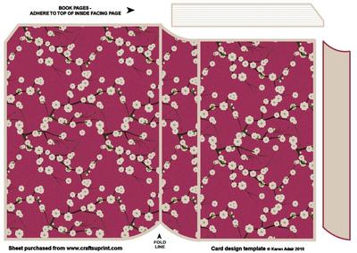 Pink Blossom New Shape Book Card