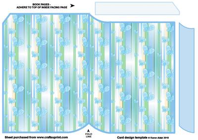Butterflies N Stripes 1 New Shape Book Card