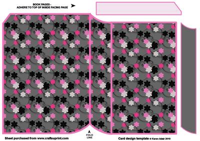 Blossoms N Swirls 2 New Book Shape Card