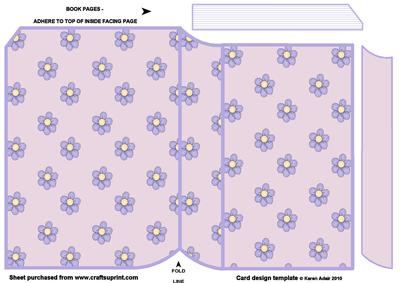 Lilac Daisies New Book Shaped Card