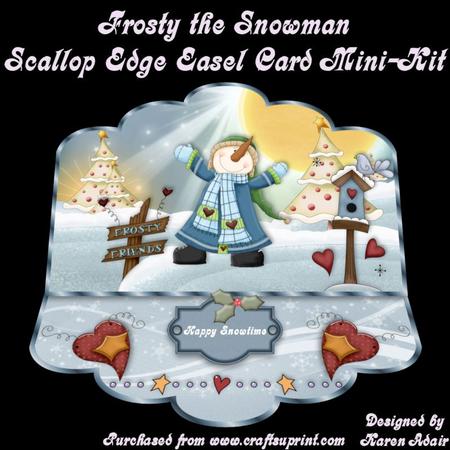 Frosty the Snowman - Scallop Easel Card Mini-kit