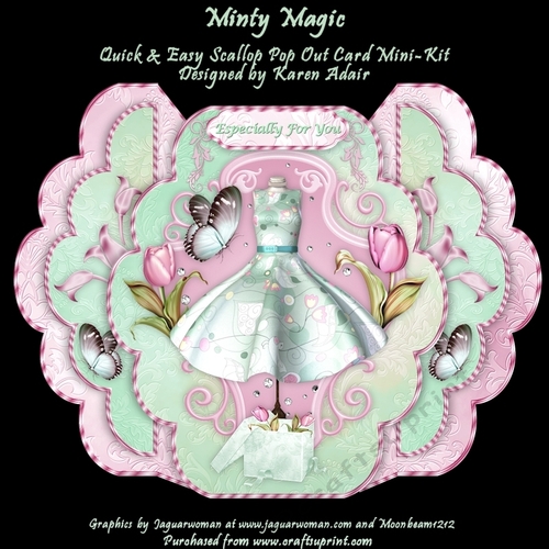Minty Magic - Easy Scallop Pop-out Card Mini-kit