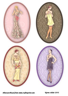 Art Deco Ladies Cameo Toppers