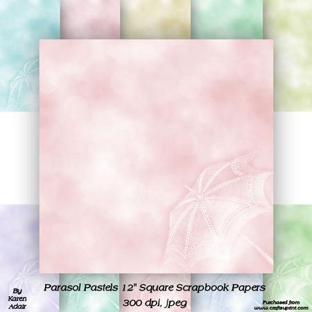 Parasol Pastels Scrapbook Paper Set
