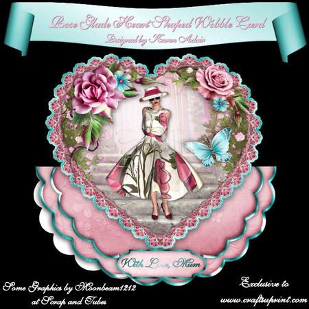 The Rose Glade Heart Shaped Wobble Card Mini-kit